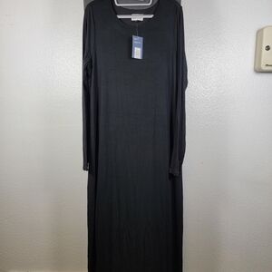 Universal Thread Black Long Sleeve Maxi Dress Women's Size XL
